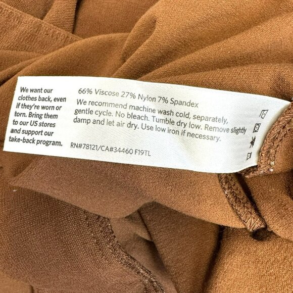 Eileen Fisher Pants Womens Plus Size 18 Brown Wide Leg Ankle Strech Lagenlook - Picture 4 of 4